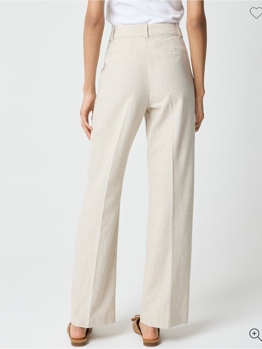 J. Crew Factory Sandstone Wide-Leg Linen-Blend Pants - Picture 2 of 6